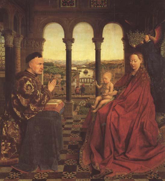 Jan Van Eyck The Virgin of Chancellor Rolin (mk45) oil painting image